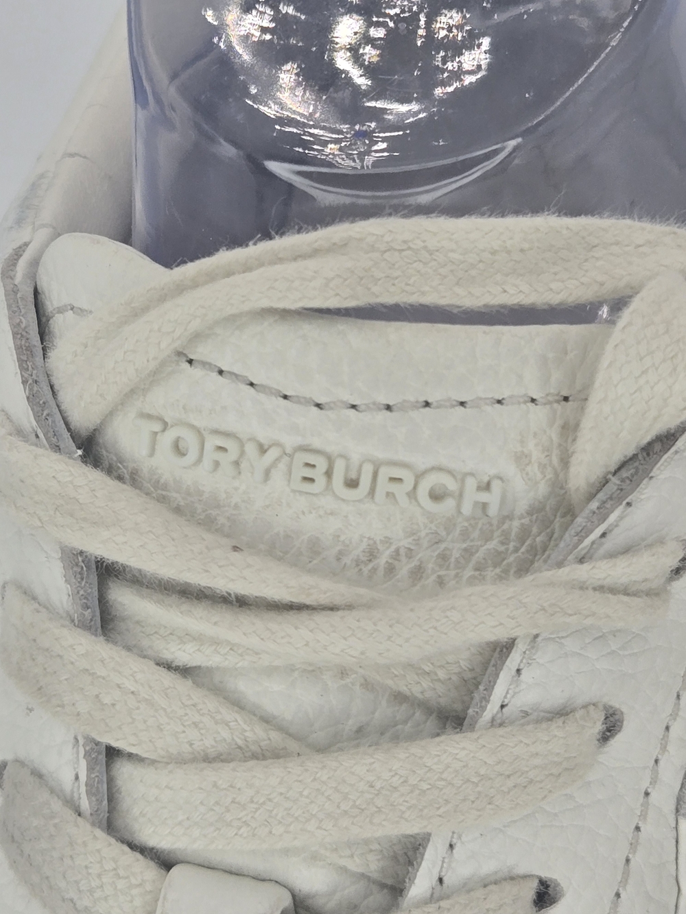Tory Burch Phoenix LOGO White Leather Low-Top Sneakers Women's Size 9 - Picture 13 of 16